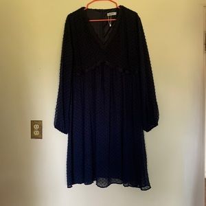 Size 2x royal blue dress long sleeves